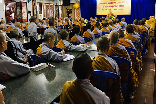 Khai khóa giảng dạy tại trường hạ chùa Pháp Thường, Nhơn Trạch.